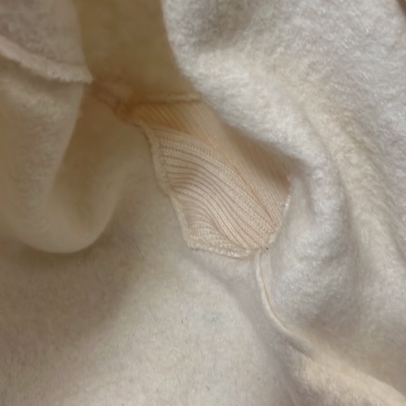 Cynthia Rowley Ivory Cream Oversized Open Wool-blend Cardigan With Knit … - Picture 8 of 9